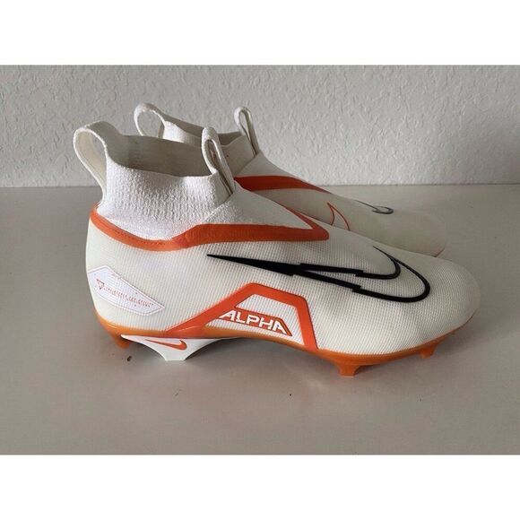 Nike‎ Football Cleats Alpha Menace Elite 3 White Orange  DM1792-104 Men’s Sz 14 main image 4